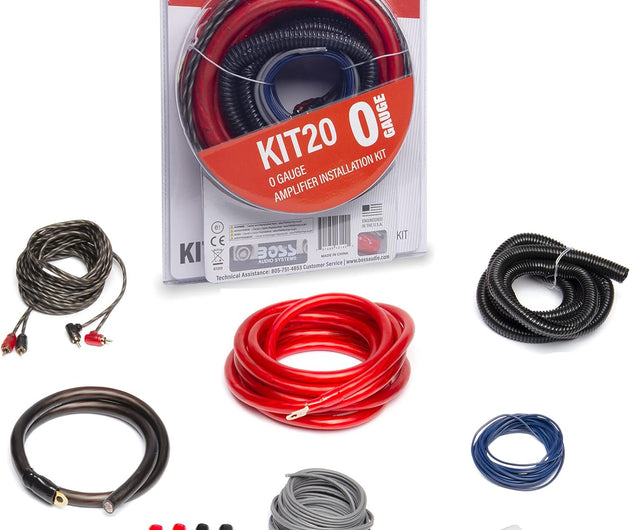 BOSS Audio Systems KIT20 0 Gauge Amplifier Installation Wiring Kit Al Bathaa Car Accessories