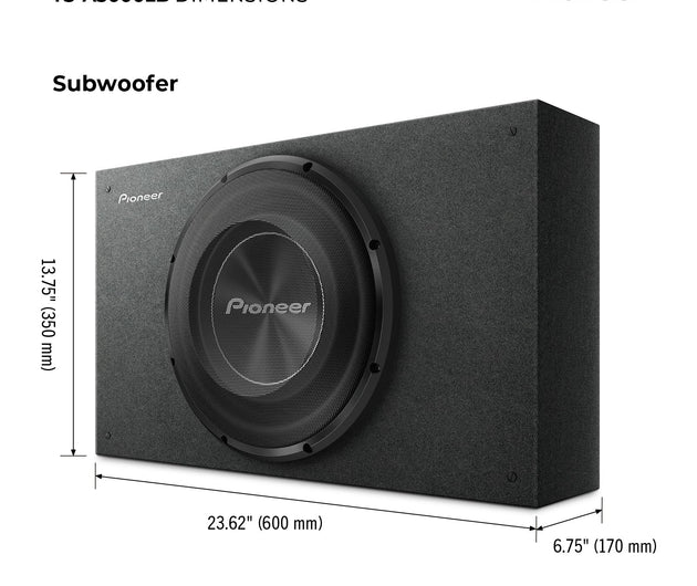 Pioneer TS-A3000LB 12 Inch Shallow Mount Subwoofer 1500W Max 400W RMS Preloaded Sealed Enclosure Al Bathaa Car Accessories
